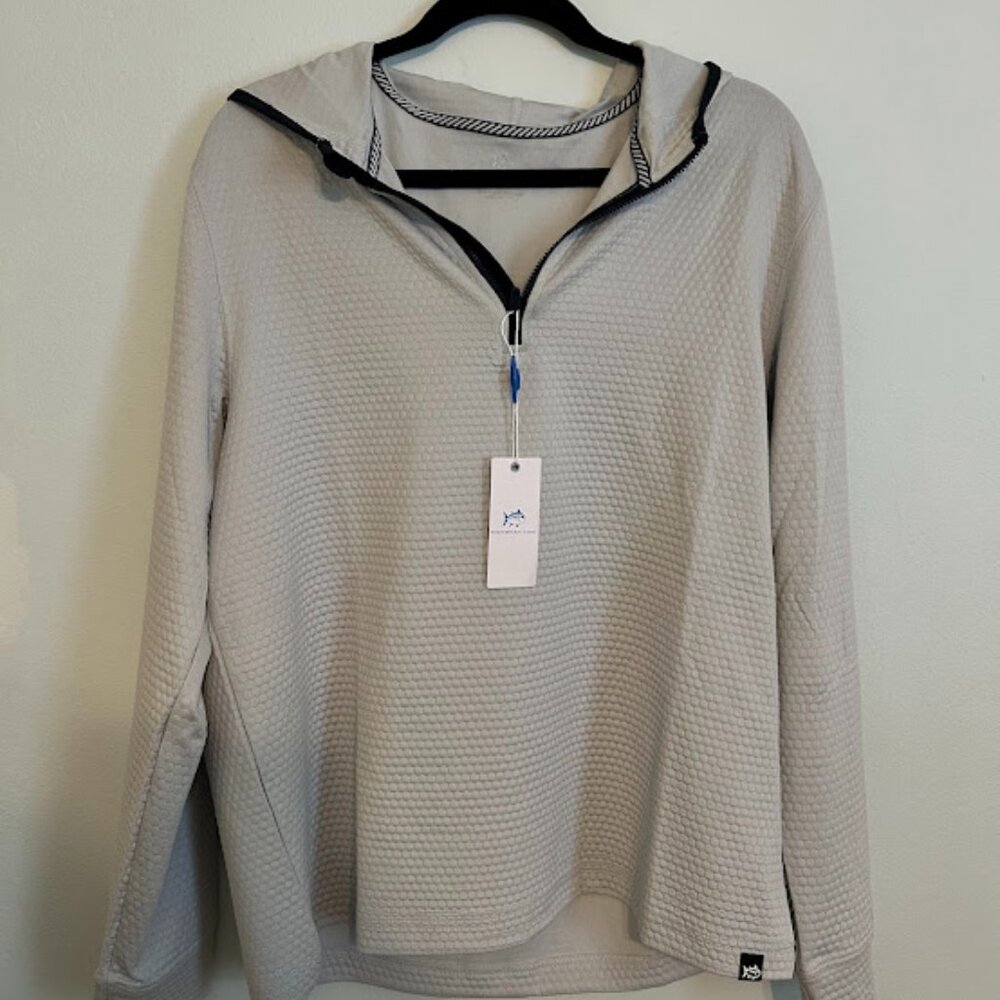 Southern Tide Heather Slate Gray Hoodie - Mens